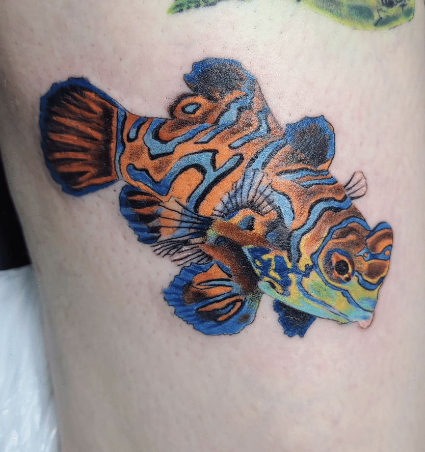 Blue Spotted Mandarin Tattoo