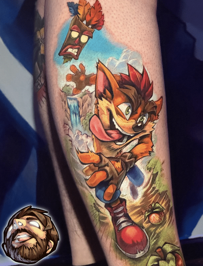 Crash Bandicoot Tattoo