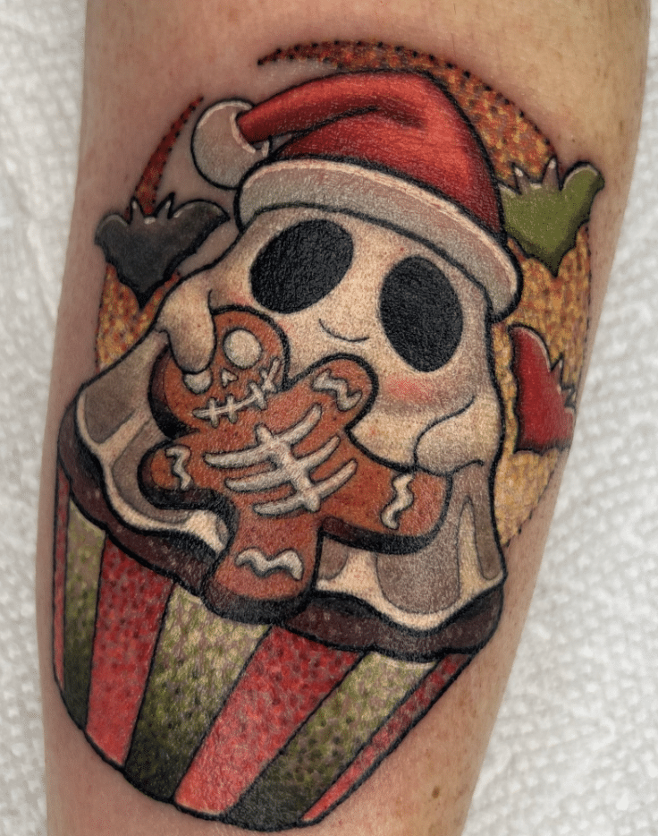 Cupcake Halloween Tattoo