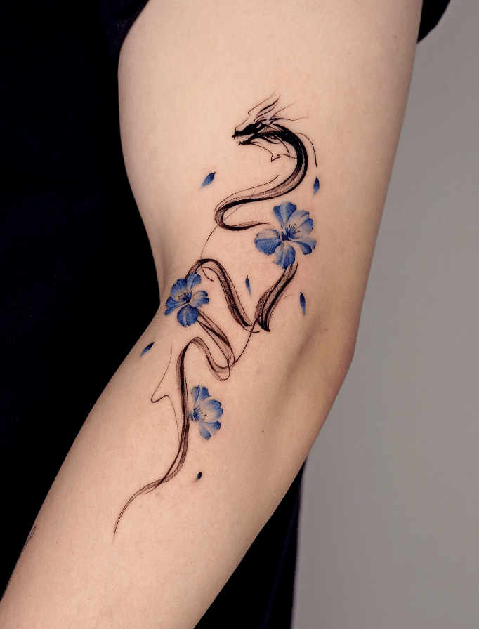 Dragon Iris Tattoo