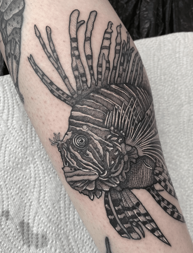 Fish Tattoo Lionfish