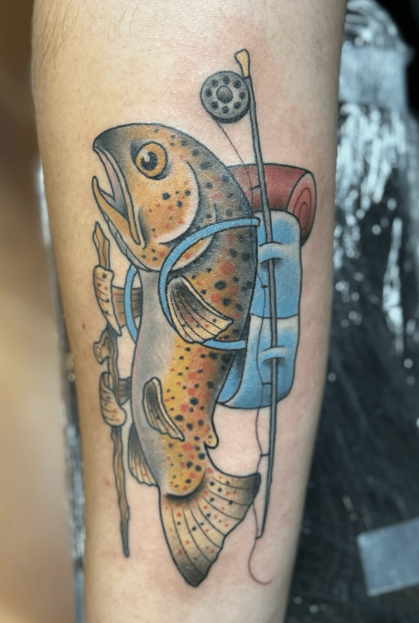 Fishing Fish Tattoo