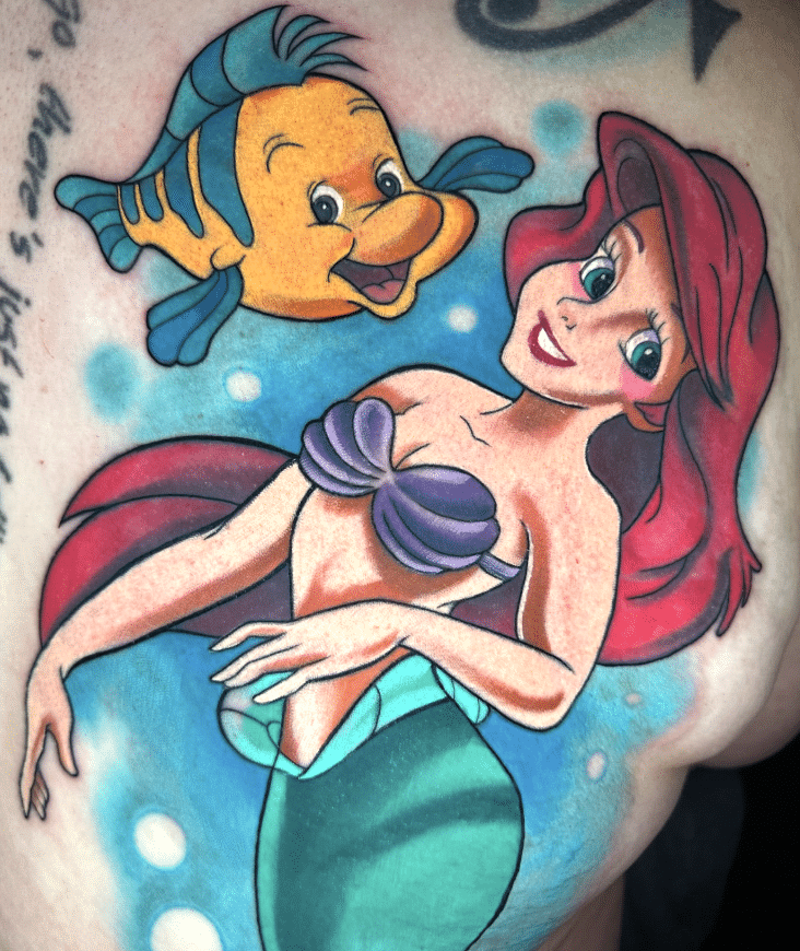 Flounder Little Mermaid Tattoo