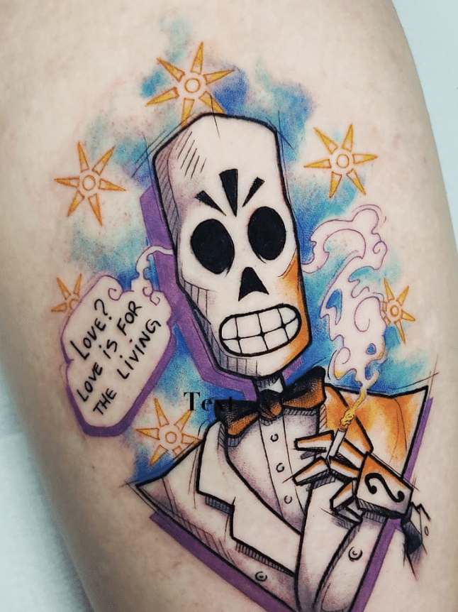 Grim Fandango Video Game Tattoo