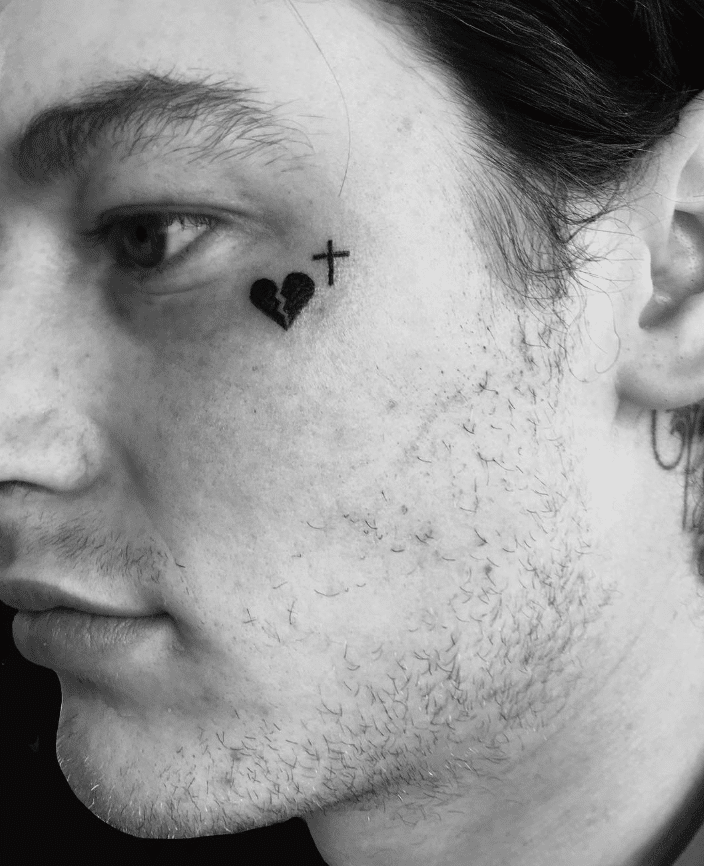 Heart Face Tattoo