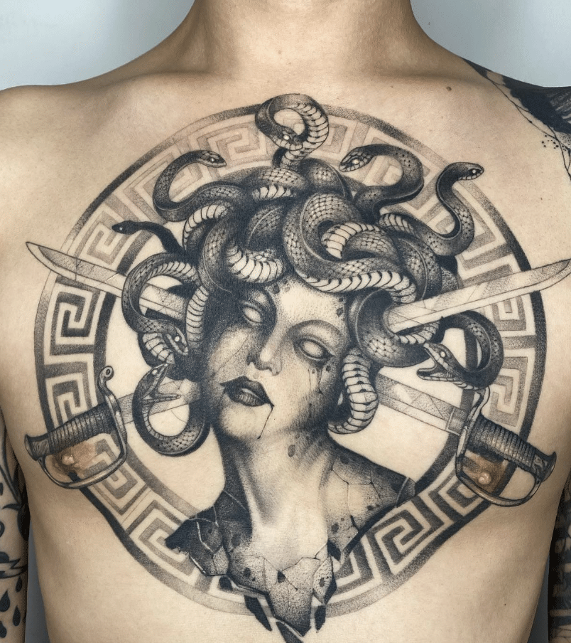 Medusa Sword Tattoo