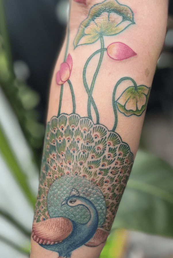 Nature Peacock Tattoo