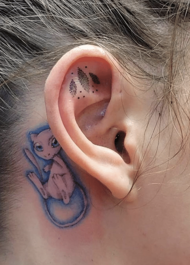 Pokemon Tattoo On Ear