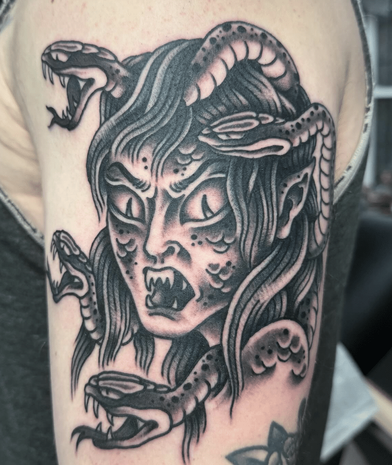Snake-Like Medusa Tattoo