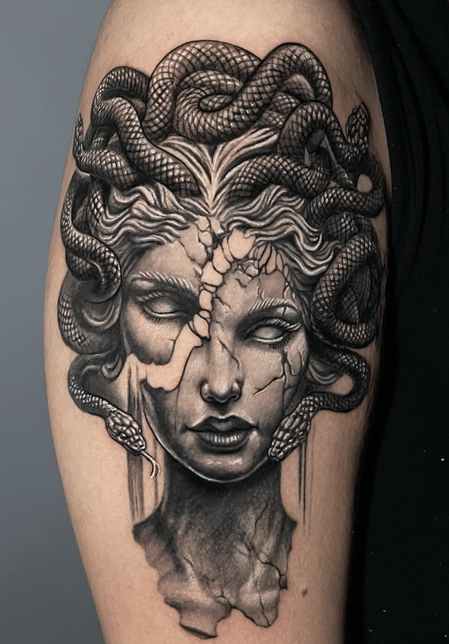 Split Medusa Tattoo