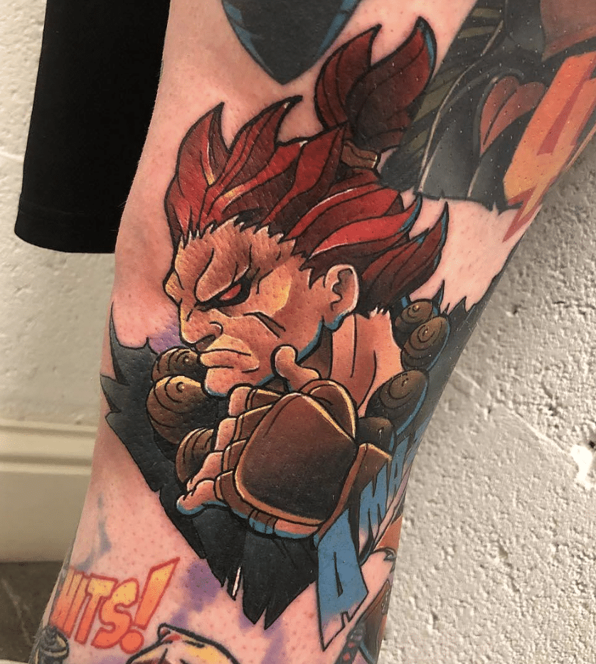 Street Fighter Video Game Tattoo