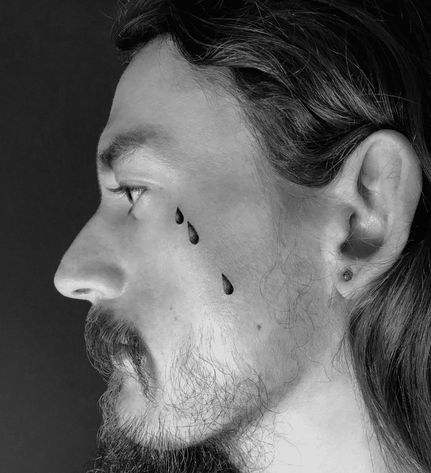 Tear Drop Tattoo On Face