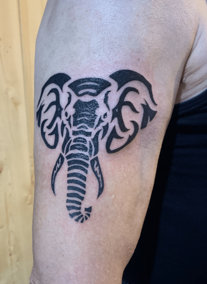 Tribal Elephant Tattoo