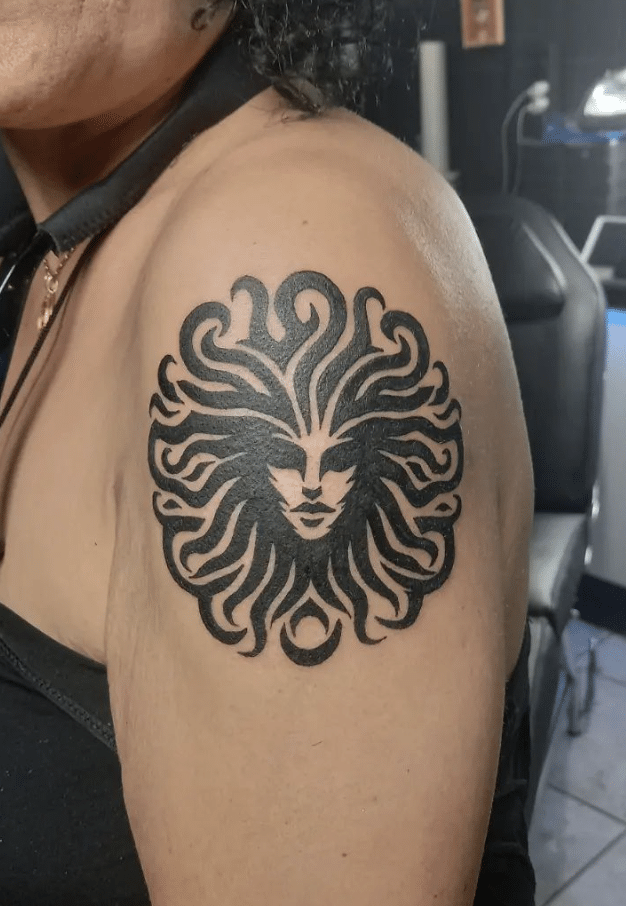 Tribal Medusa Tattoo