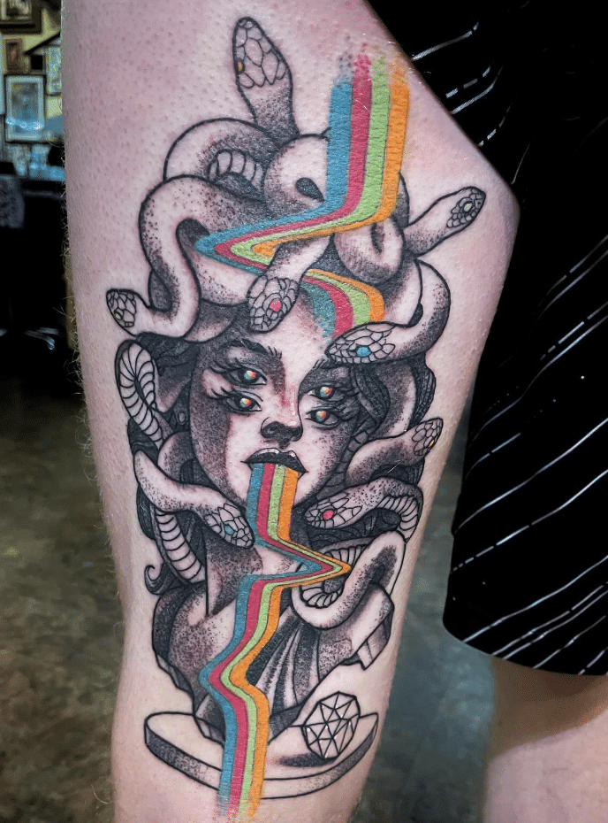 Trippy Medusa Tattoo