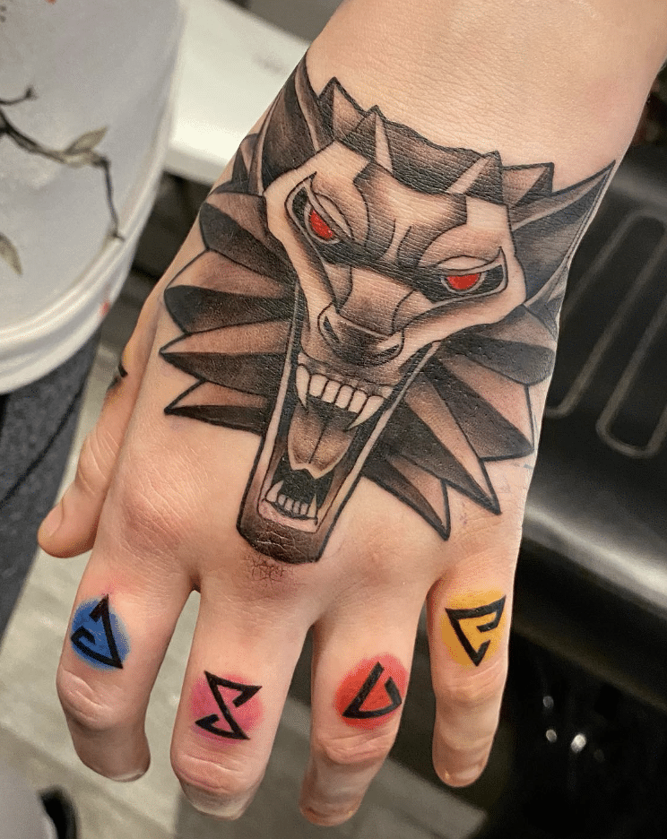 Video Game Tattoo On Hand