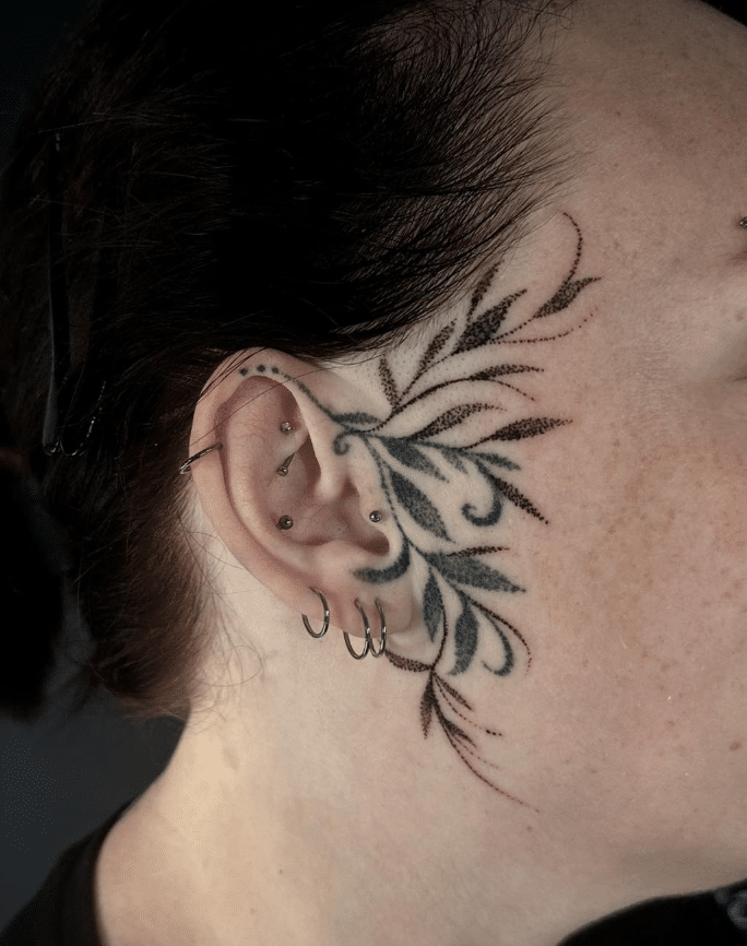 Vine Face Tattoo