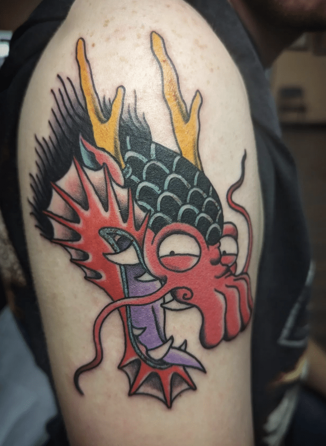 Zoidberg Dragon Head Tattoo