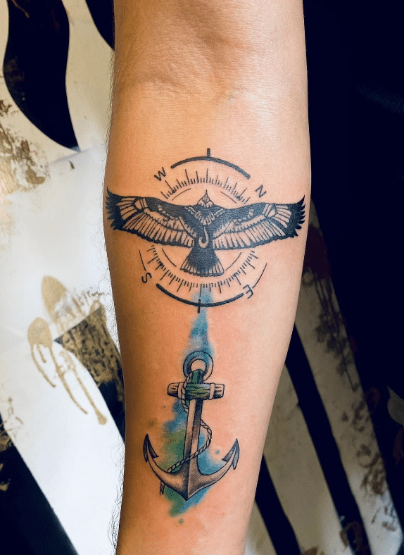 Albatross Achor Tattoo