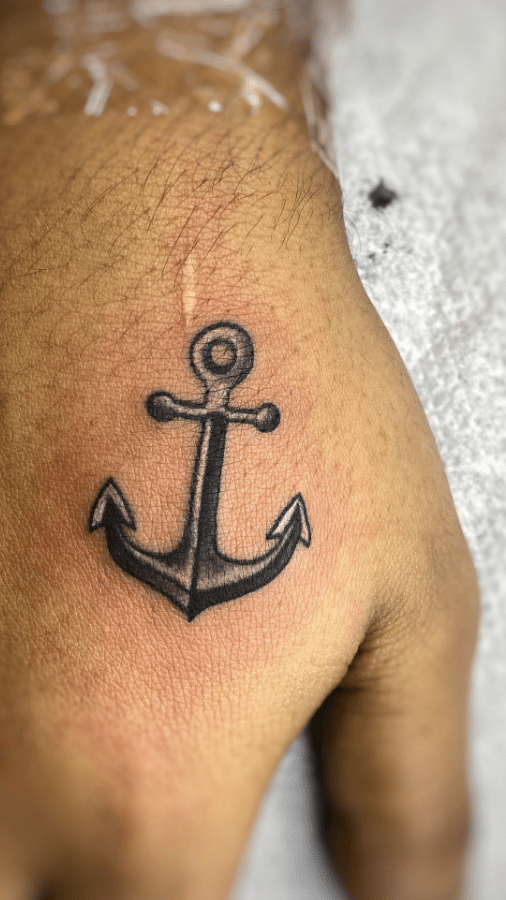 Anchor Tattoo On Hand