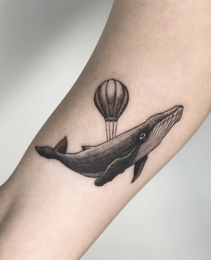 Balloon Whale Tattoo