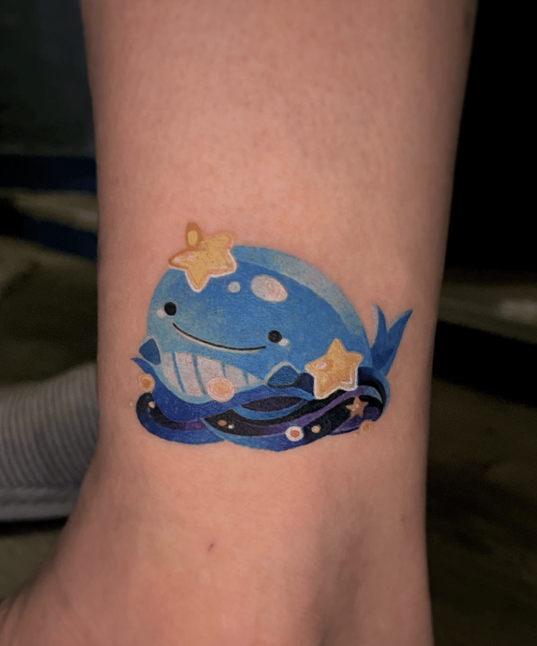 Cute Whale Tattoo