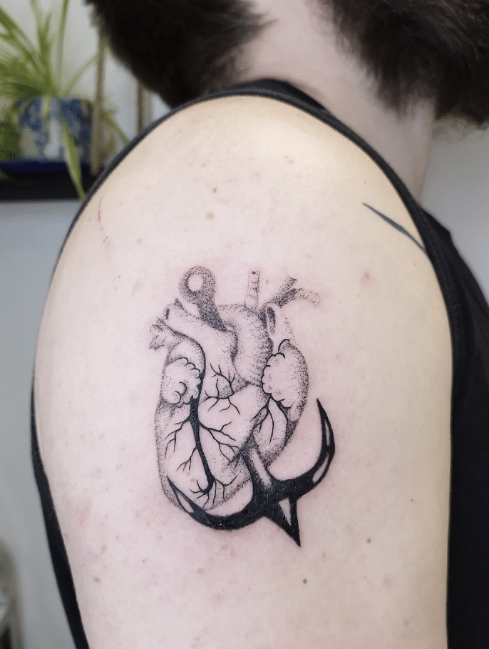 Heart Anchor Tattoo