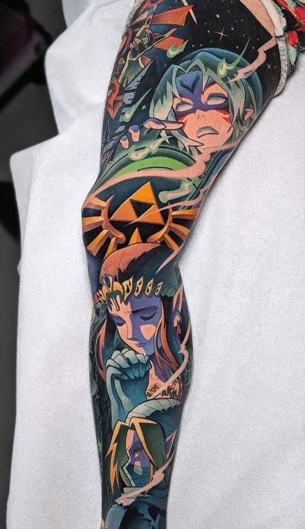 Leg Legend Of Zelda Tattoo