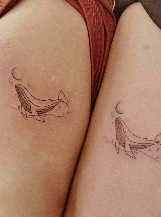 Matching Whale Tattoos