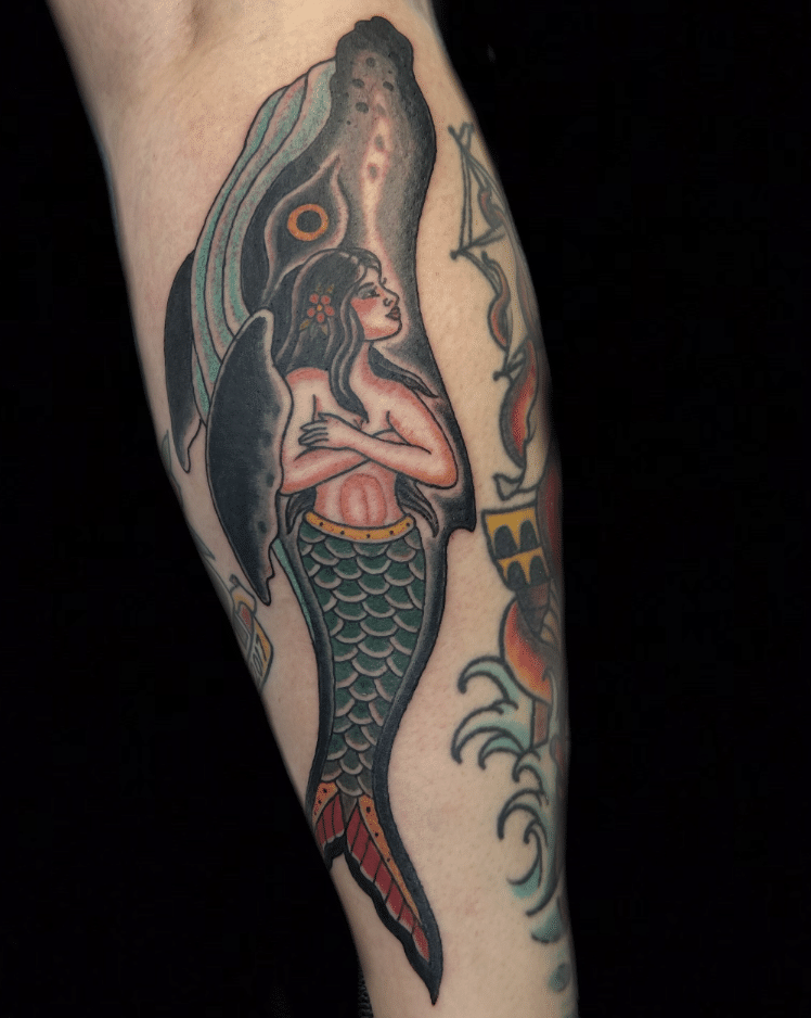 Mermaid Whale Tattoo