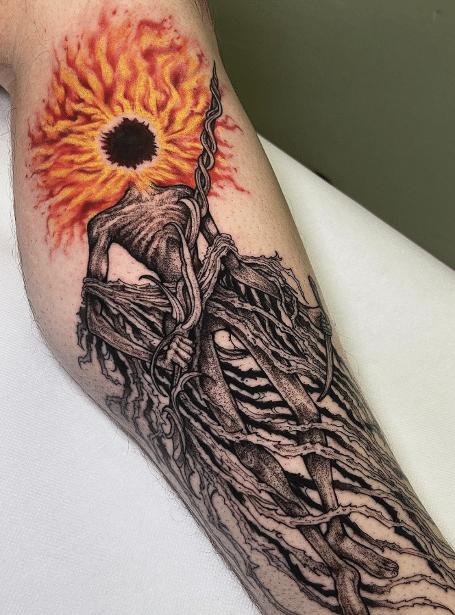 Midra Lord Of The Frenzied Flame Tattoo