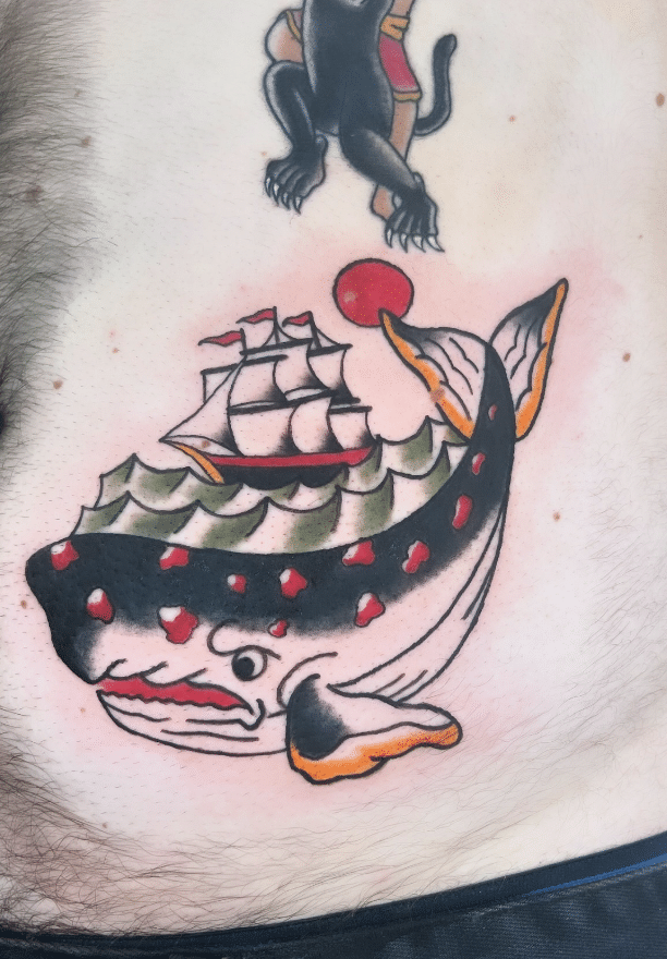 Moby Dick Whale Tattoo