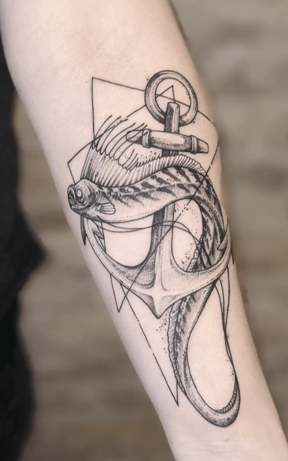 Oarfish Anchor Tattoo