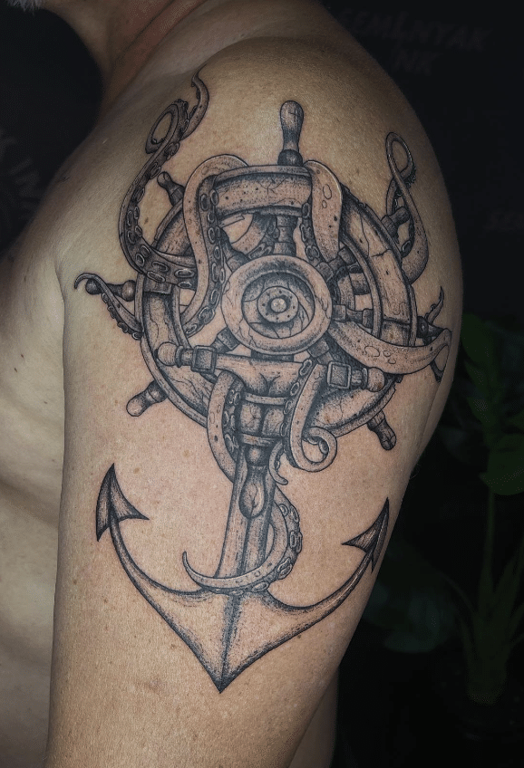 Octopus Helm Anchor Tattoo