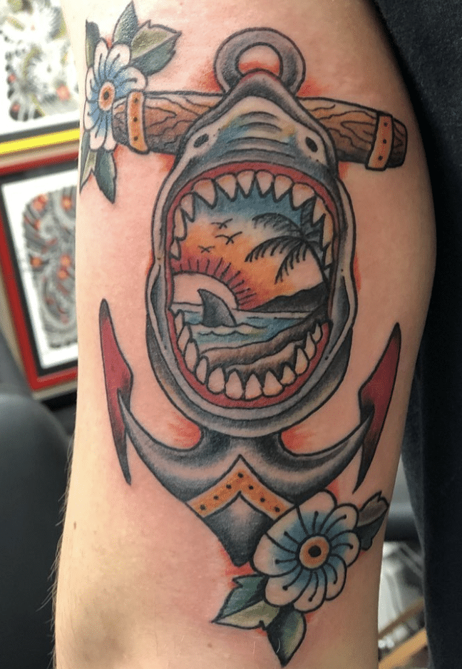 Shark Anchor Tattoo