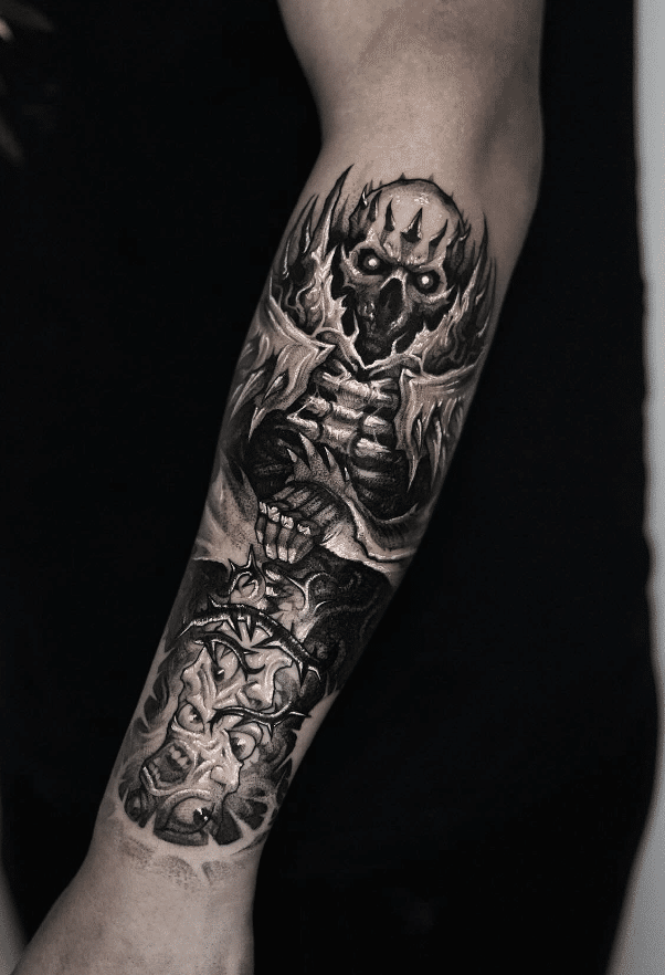 Skull Knight Tattoo