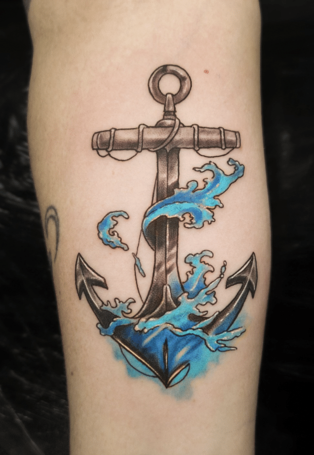 Water Anchor Tattoo