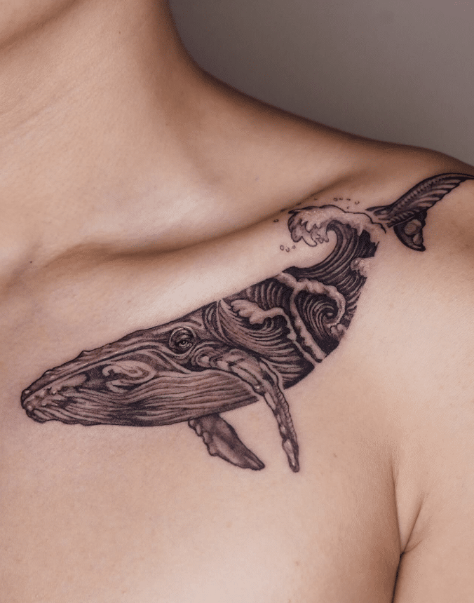 Whale Wave Tattoo