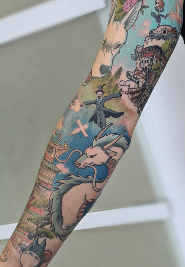 Arm Studio Ghibli Tattoo 