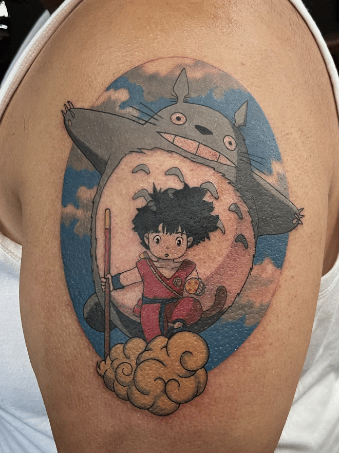 Dragon Ball X Studio Ghibli Tattoo 